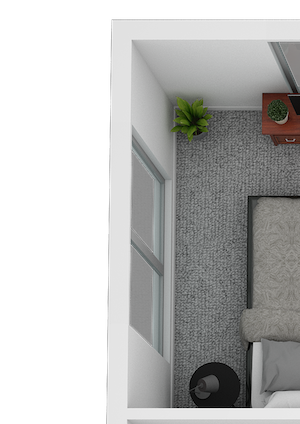 2 Bedrooms / 1 Bathroom